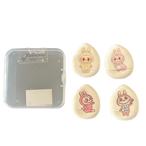 Labubu 4 Piece Small Makeup Beauty Blender Set - NIB